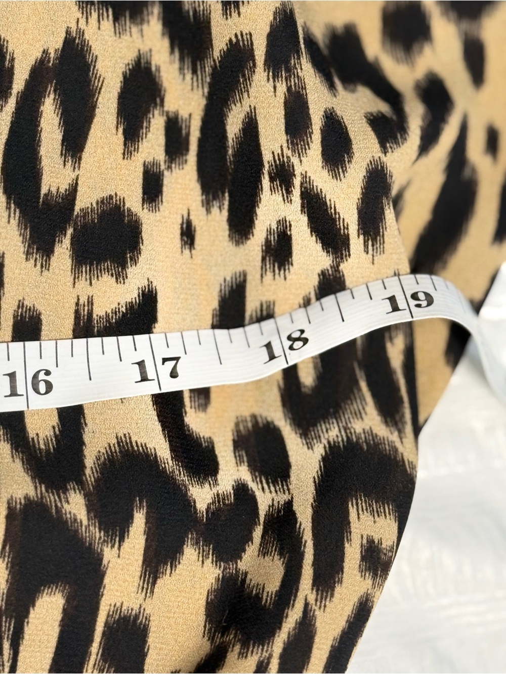 Sienna Sky Leopard Print V-Neck Tie-Waist Midi Dress - Black on Beige - Picture 5 of 8